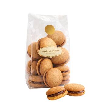 Image of item: Sicilian Shortbread Cookies w/ Chocolate-Hazelnut Filling (4 bags/box)