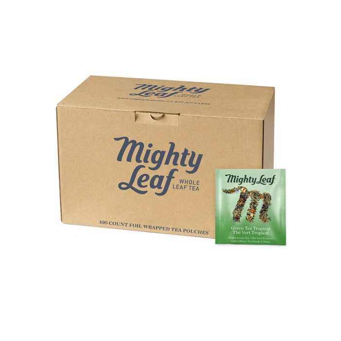 Mighty Leaf Green Tea Tropical Tea Bags [100/case] Miscela d'Oro USA