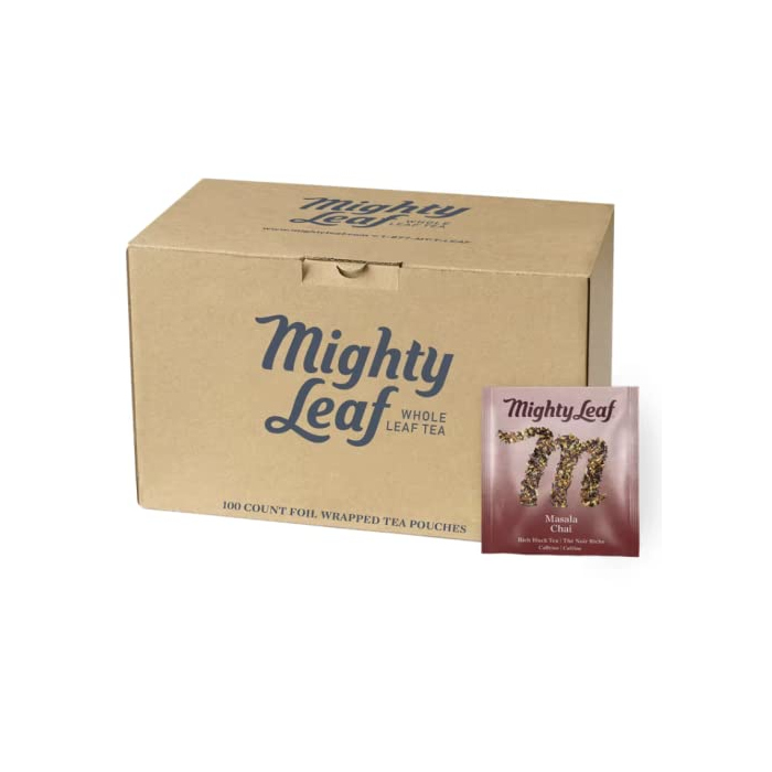 Mighty Leaf Masala Chai Tea Bags [100/case] Miscela d'Oro USA