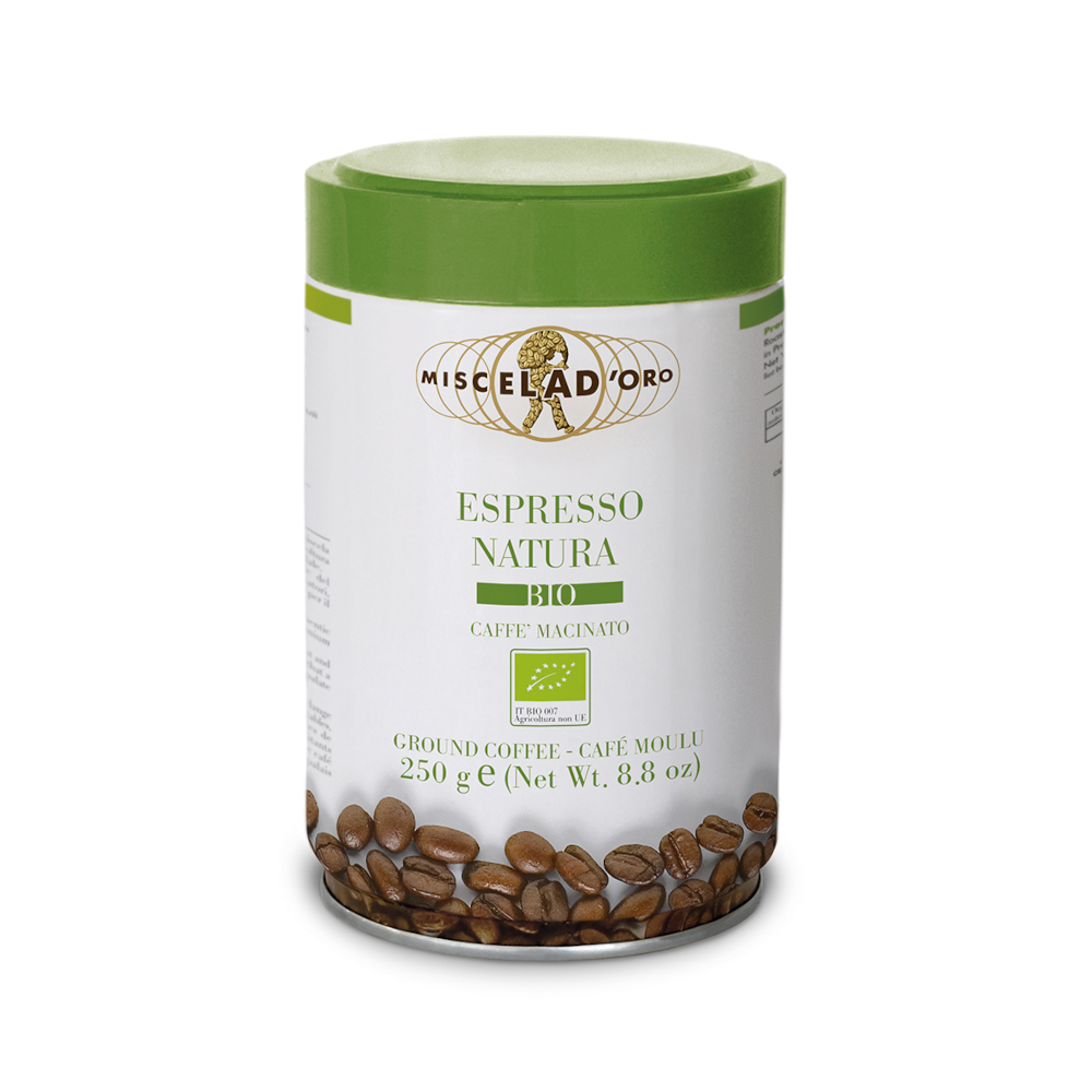 Natura Organic Ground Espresso [ oz. can] | Miscela d'Oro USA