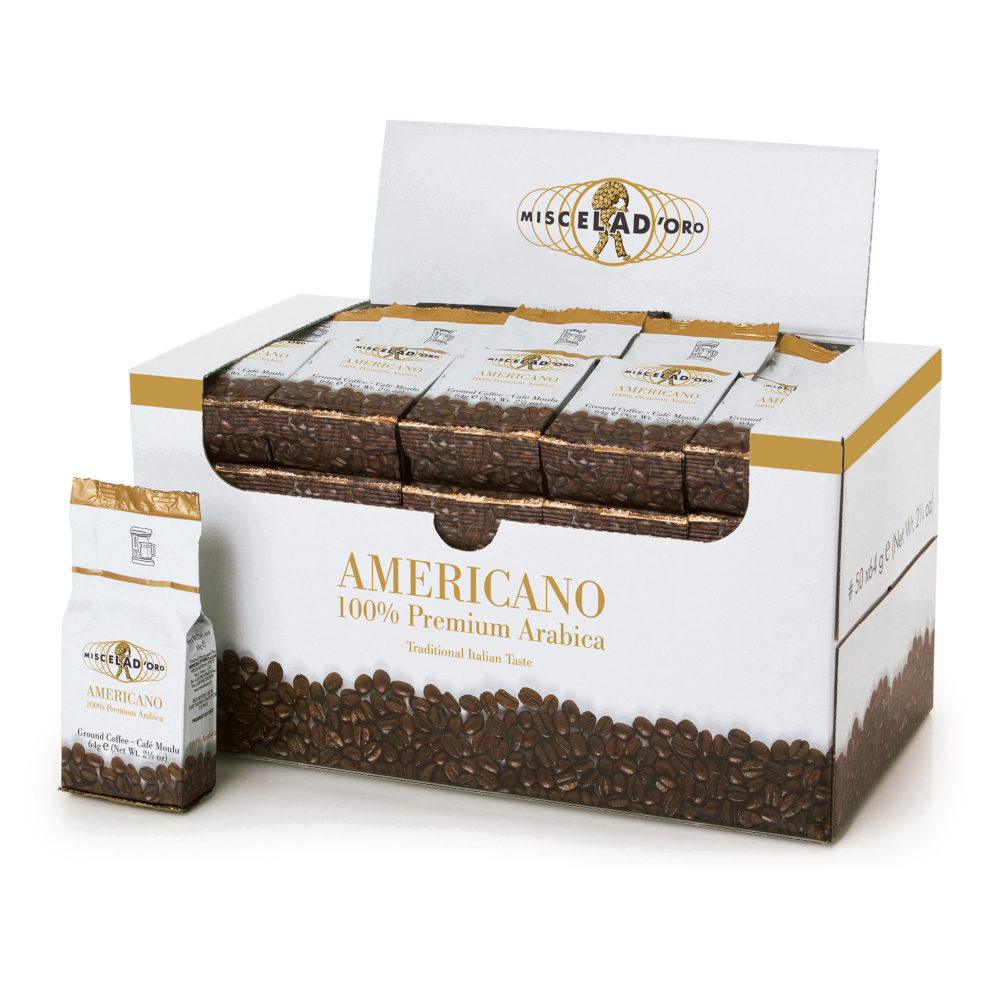 Americano Premium Ground Coffee [50 x 2.25 oz. packs]