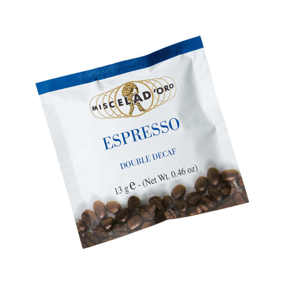 DoubleShot Decaf Espresso Pods [100/case] Miscela d'Oro USA