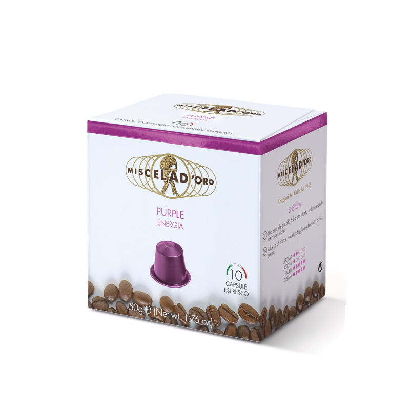 Miscela D oro Purple 10 Nespresso Compatible Capsules