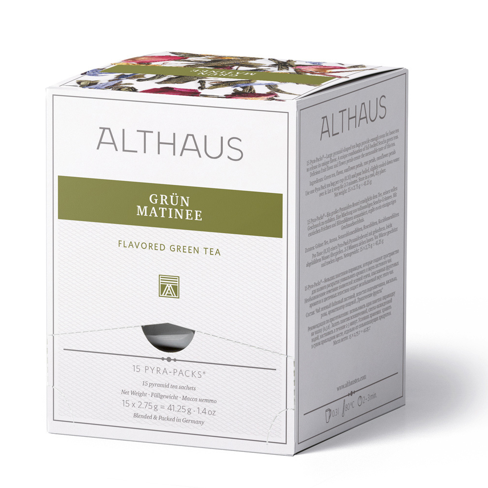 Althaus Grun Matinee Tea Bags [15/box] | Miscela d'Oro USA