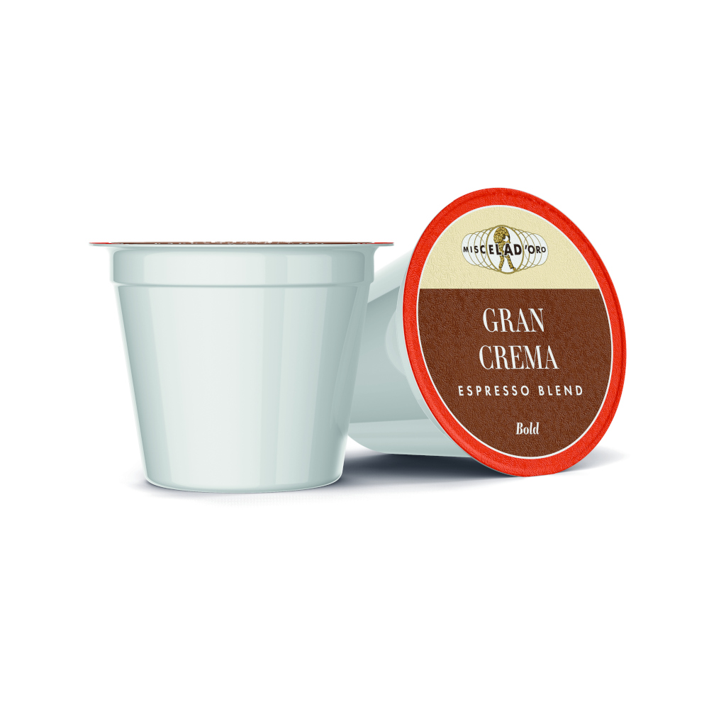 Miscela D'Oro Gran Crema Bold Espresso Blend K-Cup Compatible Pods [12/box]