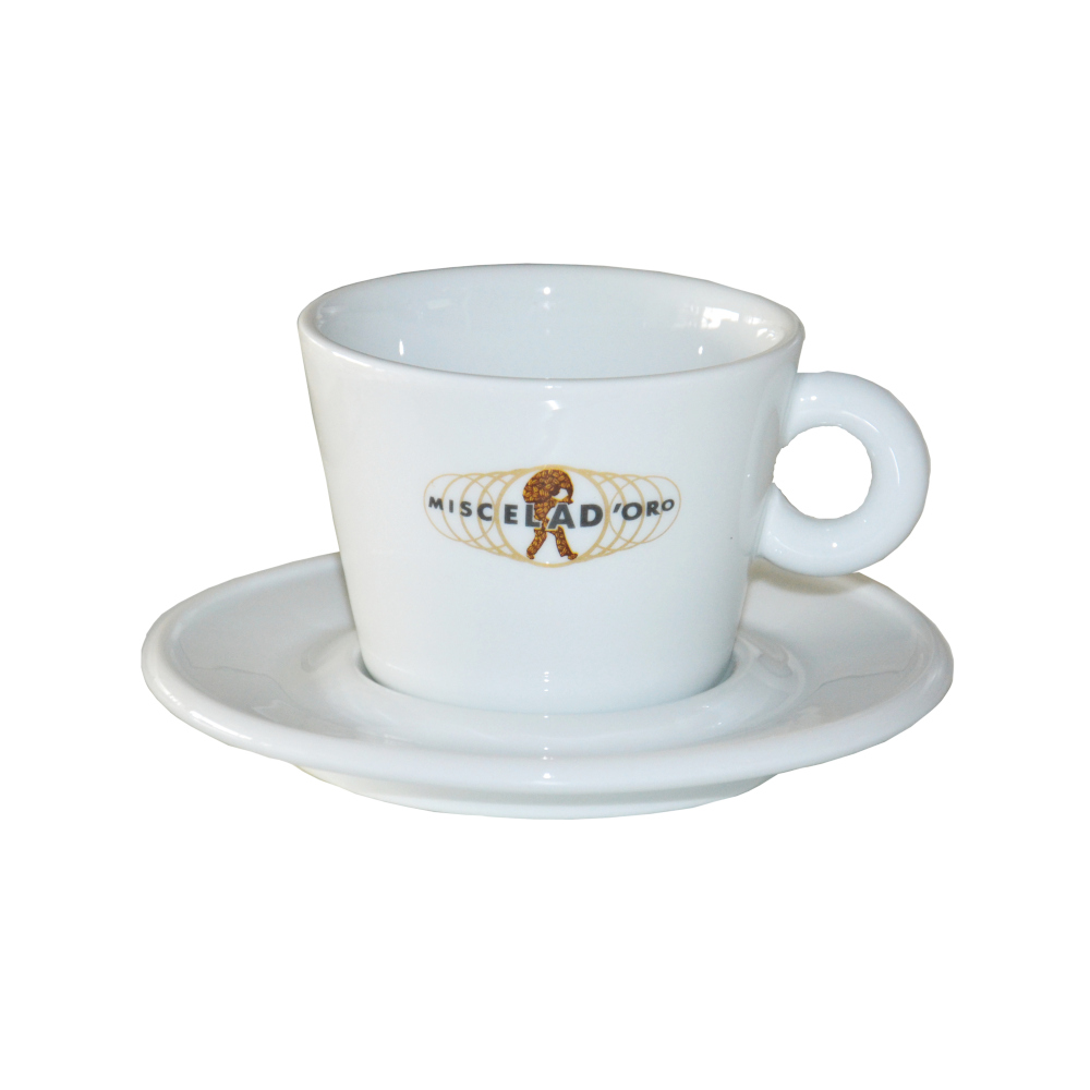 White Cappuccino Cups & Saucers (4 each) 6 oz.